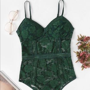 Green Lace Bodysuit.